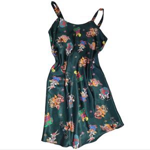 WARNER BROS. Green Vintage Looney Tunes Nighty Chemise Slip Size S